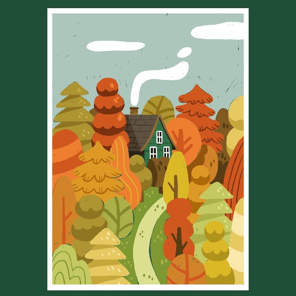 Cabin in the Woods A5 Print