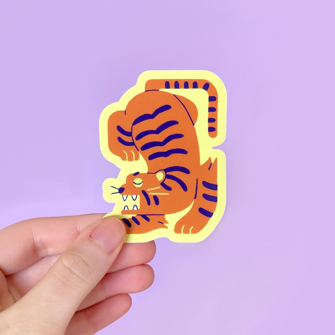 Tiger Sticker - Etsy