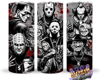 Halloween Horror Tumbler-Scary Movie Tumbler-Halloween Cup-Horror Movie Tumbler-Tumblers