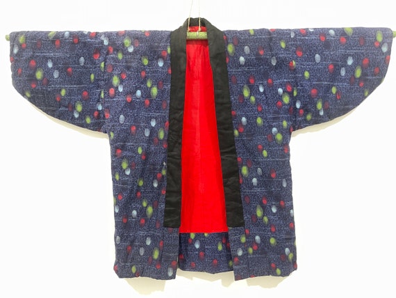 Japanese Hanten Padded Kimono Warm Wear Jacket Japan Traditional Clothing PG10