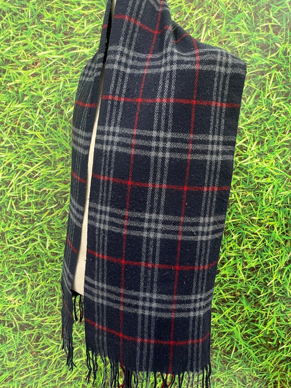 Vintage Burberry London Made in England 100% Lambswool Scarf - Etsy