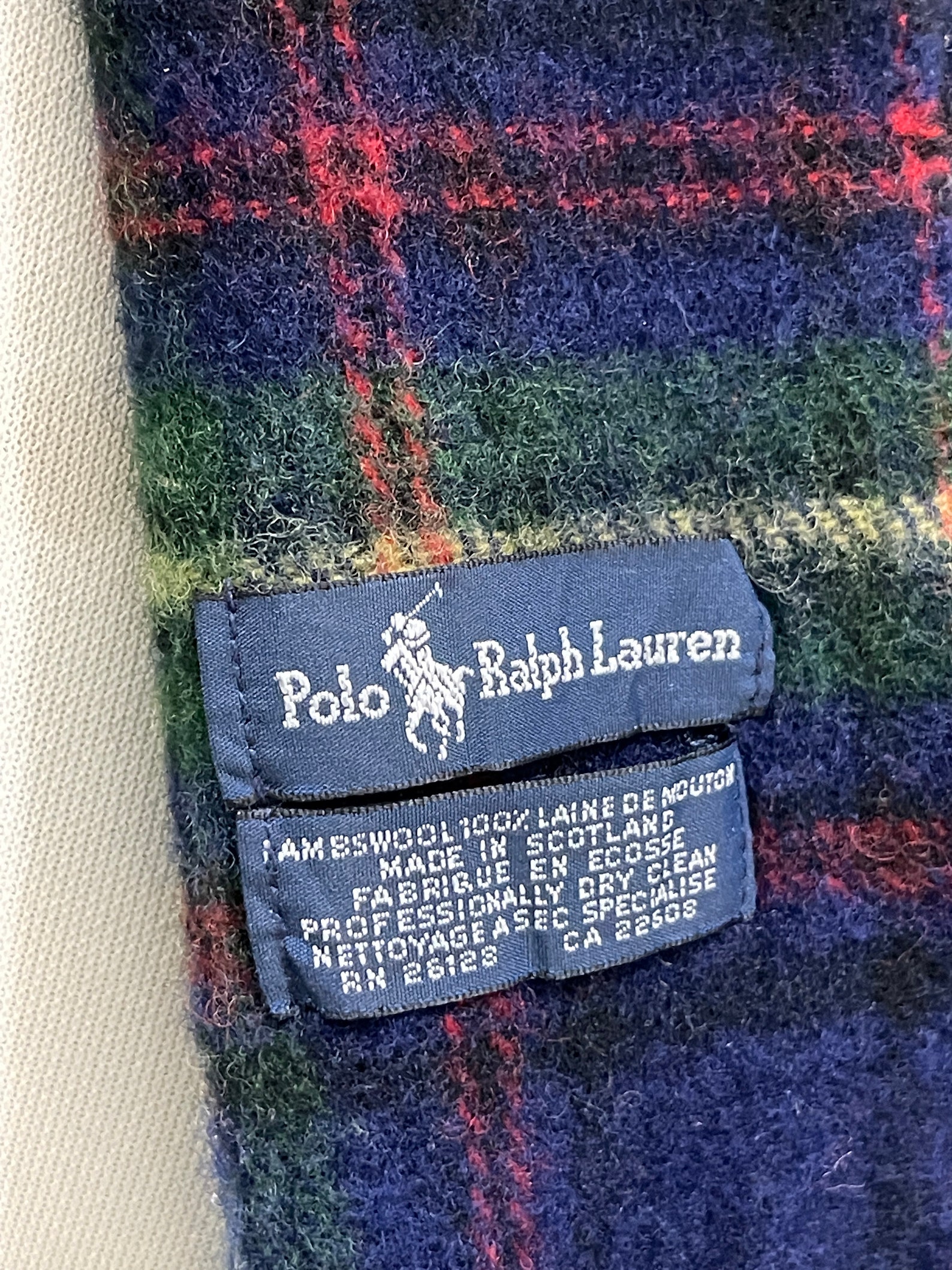 Polo Ralph Lauren Scarf 100% Lambswool Made In Scotland | Etsy