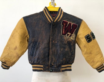 Vintage Full Leather Championship youth jacket (code:KR)