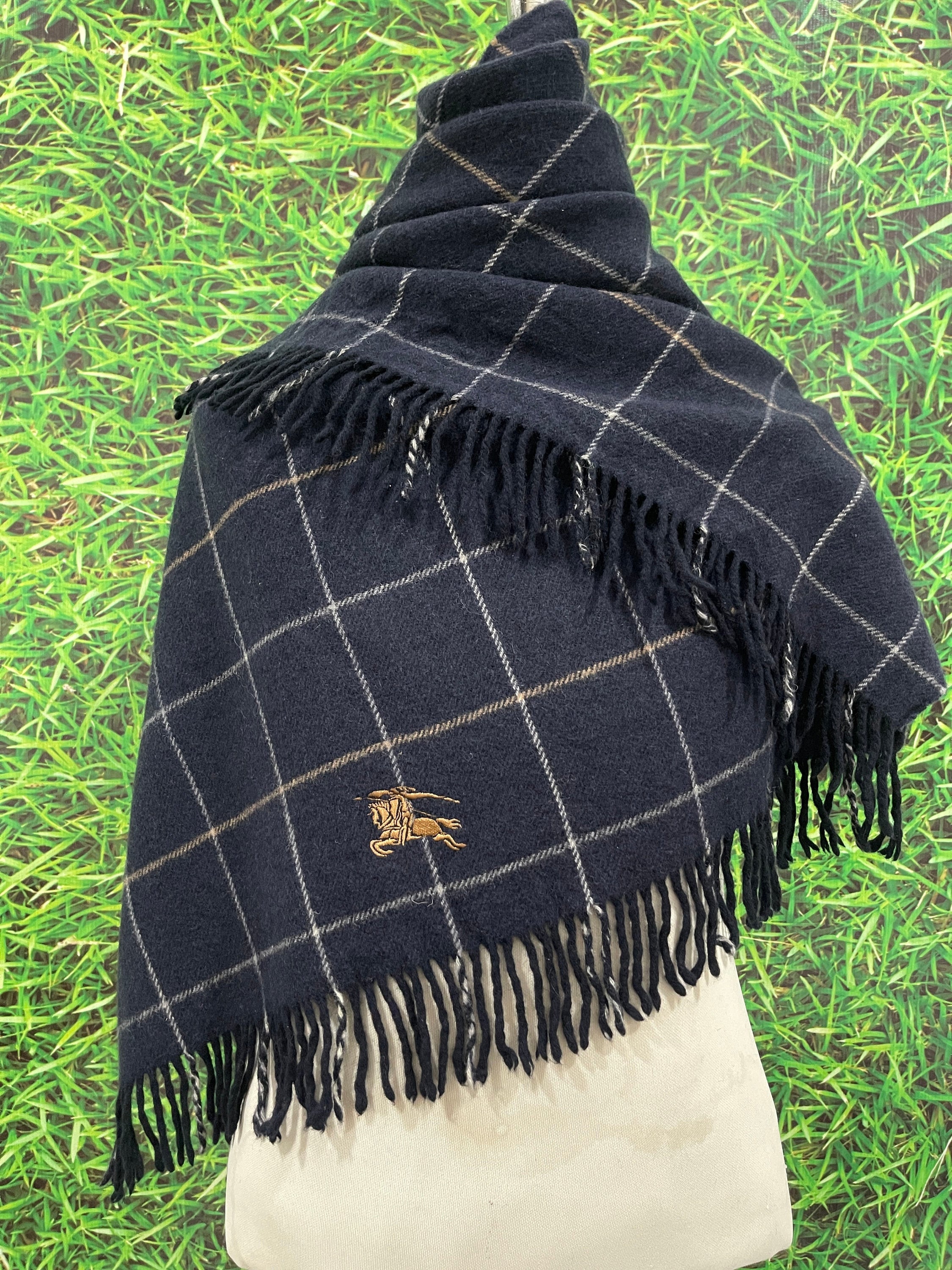 Burberry London Pure New Wool Big Embroidery Scarf - Etsy