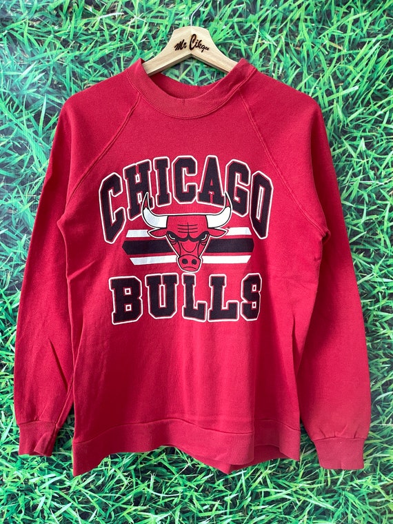 Vintage 80s Chicago Bulls Big Logo Sweatshirt Made in USA code kal Etsy UK