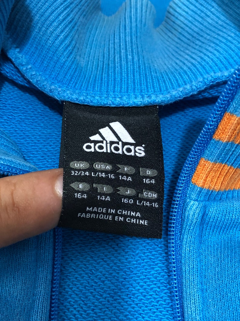 Vintage Adidas big logo quarter zipper code:ACE image 7