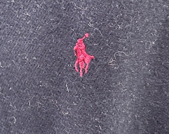Ralph Lauren 100% Lambswool Made In Scotland Little Pony Embroidery Logo Scarf Muffler (code:KV)