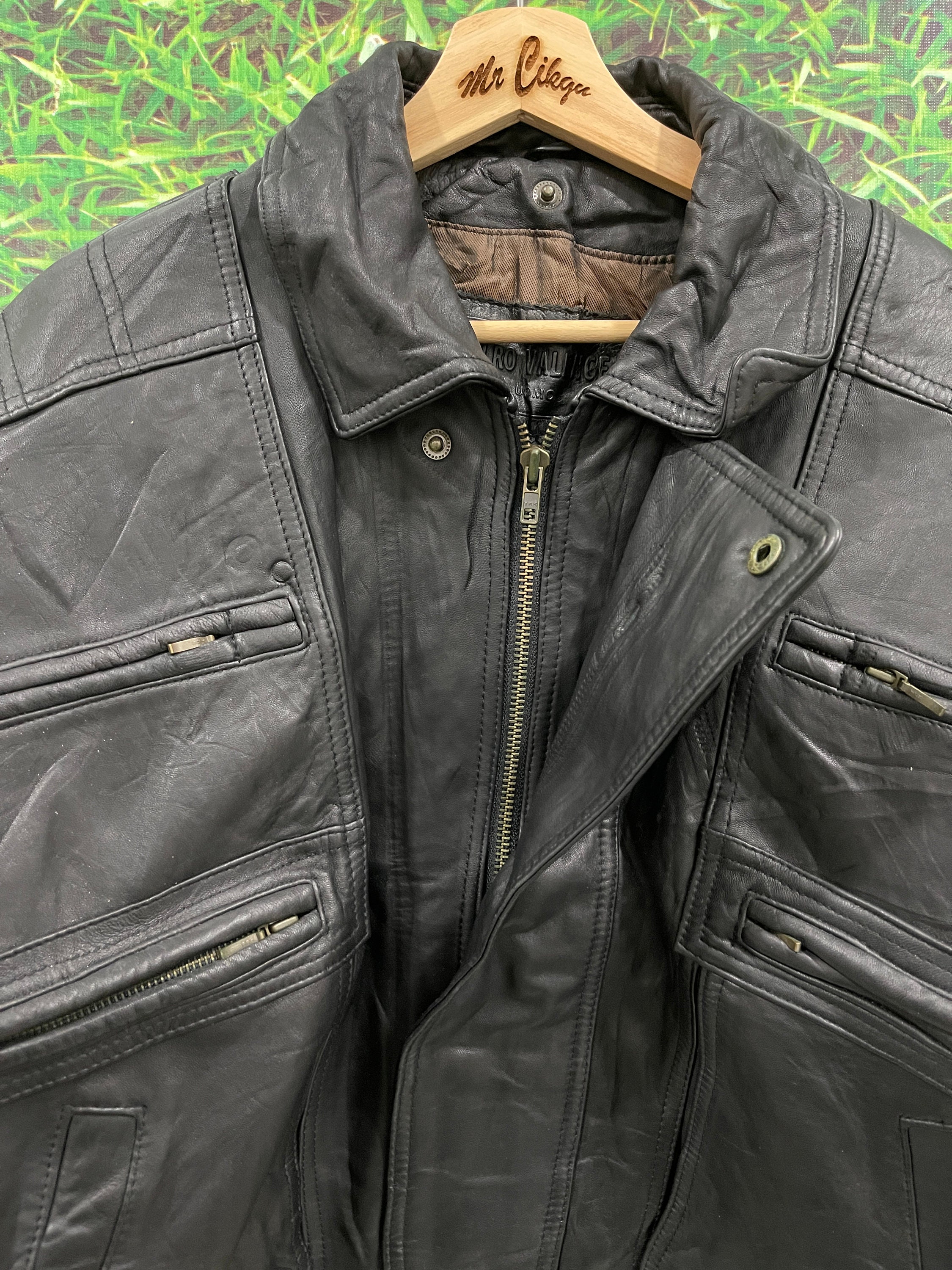 Vintage Calro Valence Uomo Leather Jacket (code:KAQ) - craibas.al.gov.br