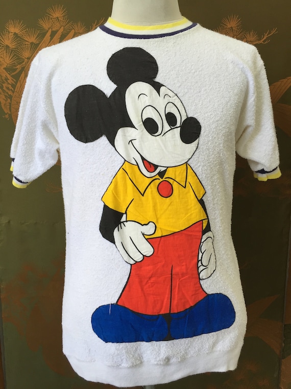 Vintage 60s70s MICKEY MOUSE ringer big logo tshirt