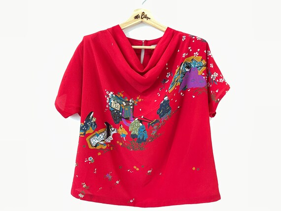 Japanese traditional pop art design for women shir