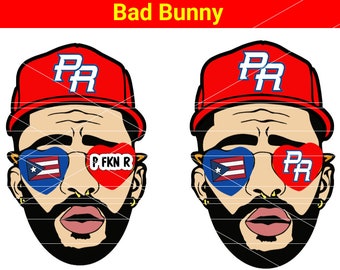 Bad Bunny Puerto Rico - PNG Diseño Digital