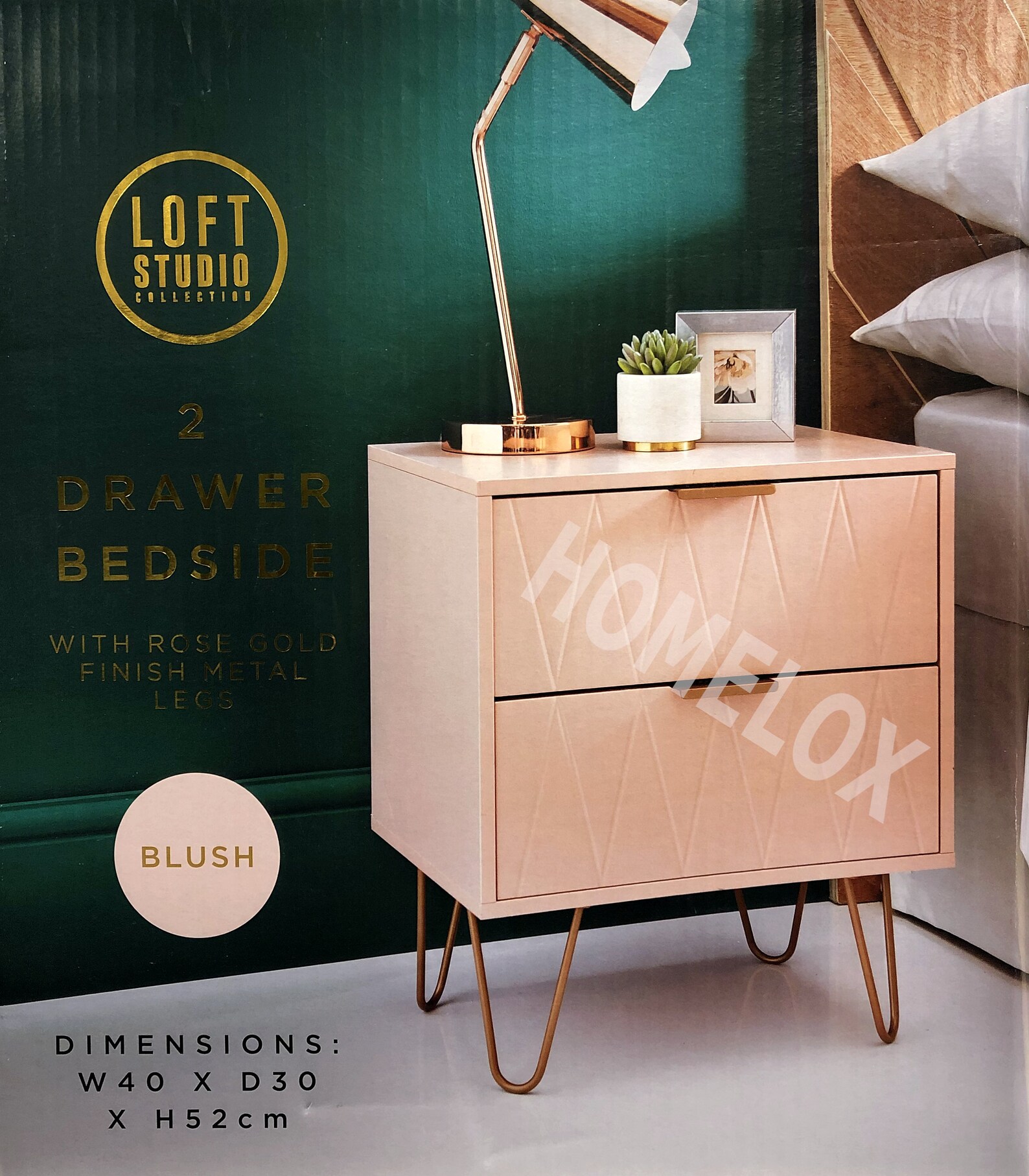 NEW Bedside Tables With 2 Drawer Gold Legs Side Table Bedroom Etsy