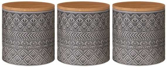 ochre tea coffee sugar canisters