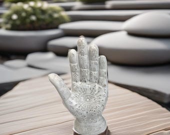 Ojo turco, mano de quiromancia, decoración mística para el hogar, decoración mística para el altar, regalo de protección, decoración caprichosa