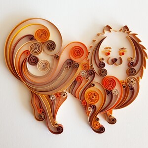 Pomeranian Wall Art, Dog portrait, Gift for Dog Lover, Original Quilling Art, Dog Lover Gift, Original Artwork, Dog Wall Art, Paper Wall Art