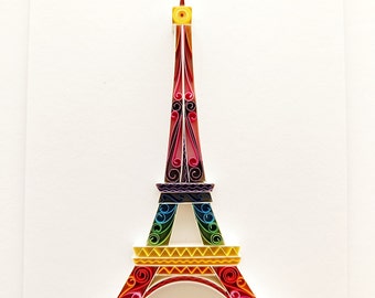 Eiffel tower paper wall art, First anniversary gift, Paper anniversary gift for her, Birthday gift, Unique holiday gift for her, Paris gift