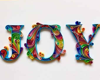 Joy Sign Home Decor - Joy Wall Art - Joy Sign for Sale - Joy Wall Decor - Original Artwork - Home Decor - Quilling Art - Paper Art - Xmas