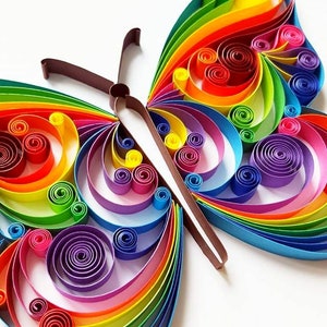 Colorful Butterfly Paper Art Butterfly Wall Art Wall Decor Unique Gift Birthday Gift Paper Anniversary Kids Room Decor Nursery Wall Art