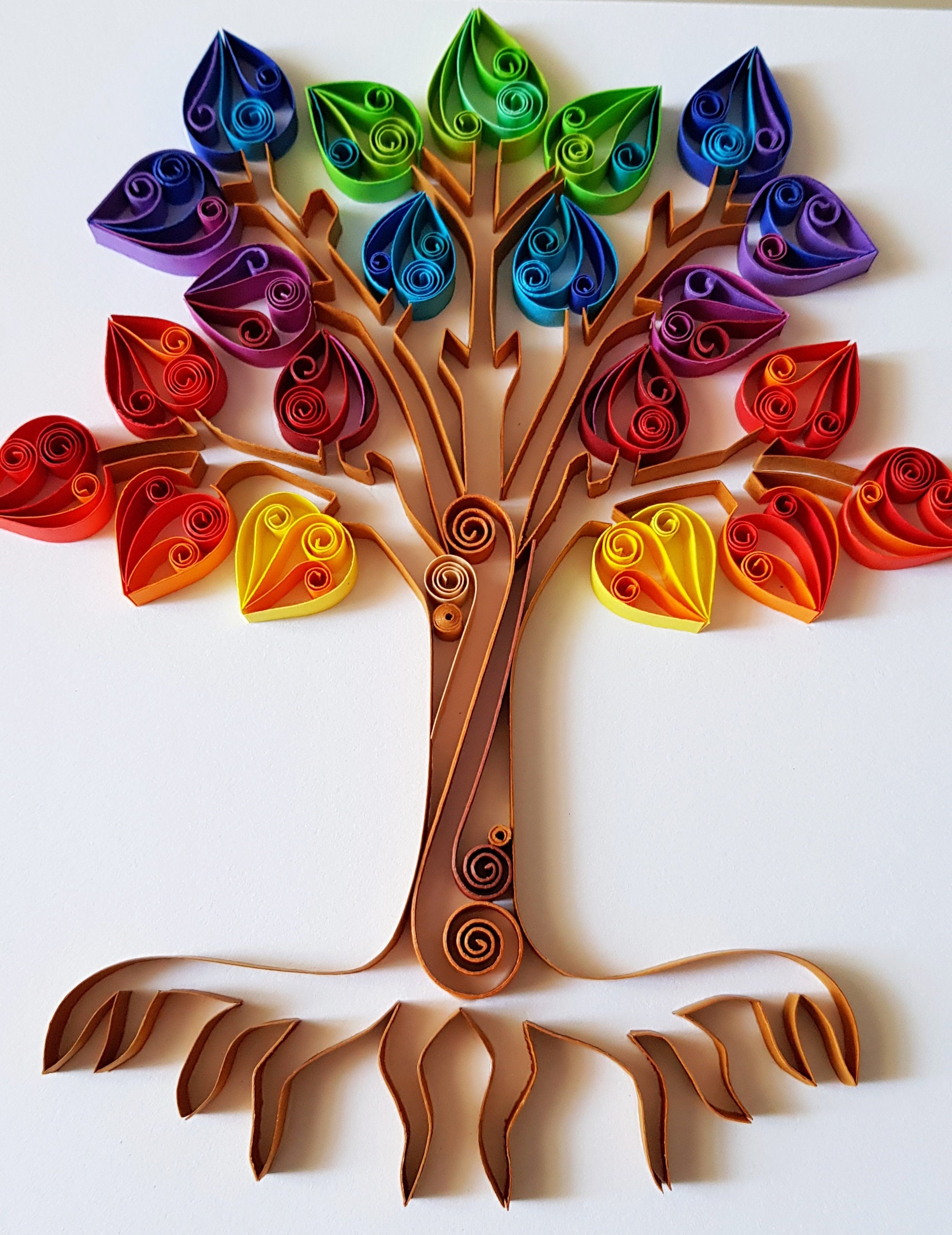 Regalo del de la madre arte de pared de papel del árbol - Etsy México
