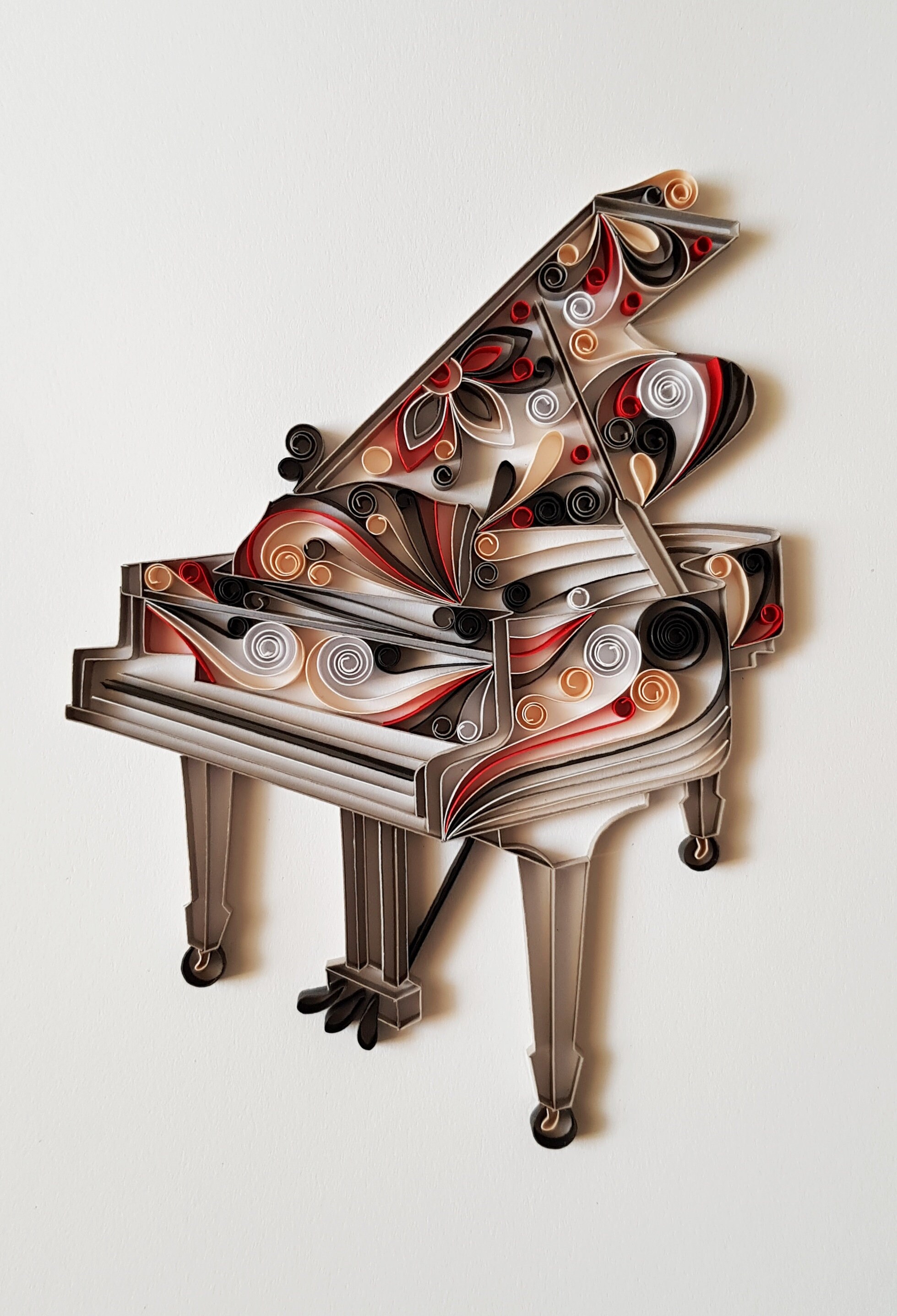 Piano Paper Art Piano Artwork Gift for Musician Piano Wall Etsy