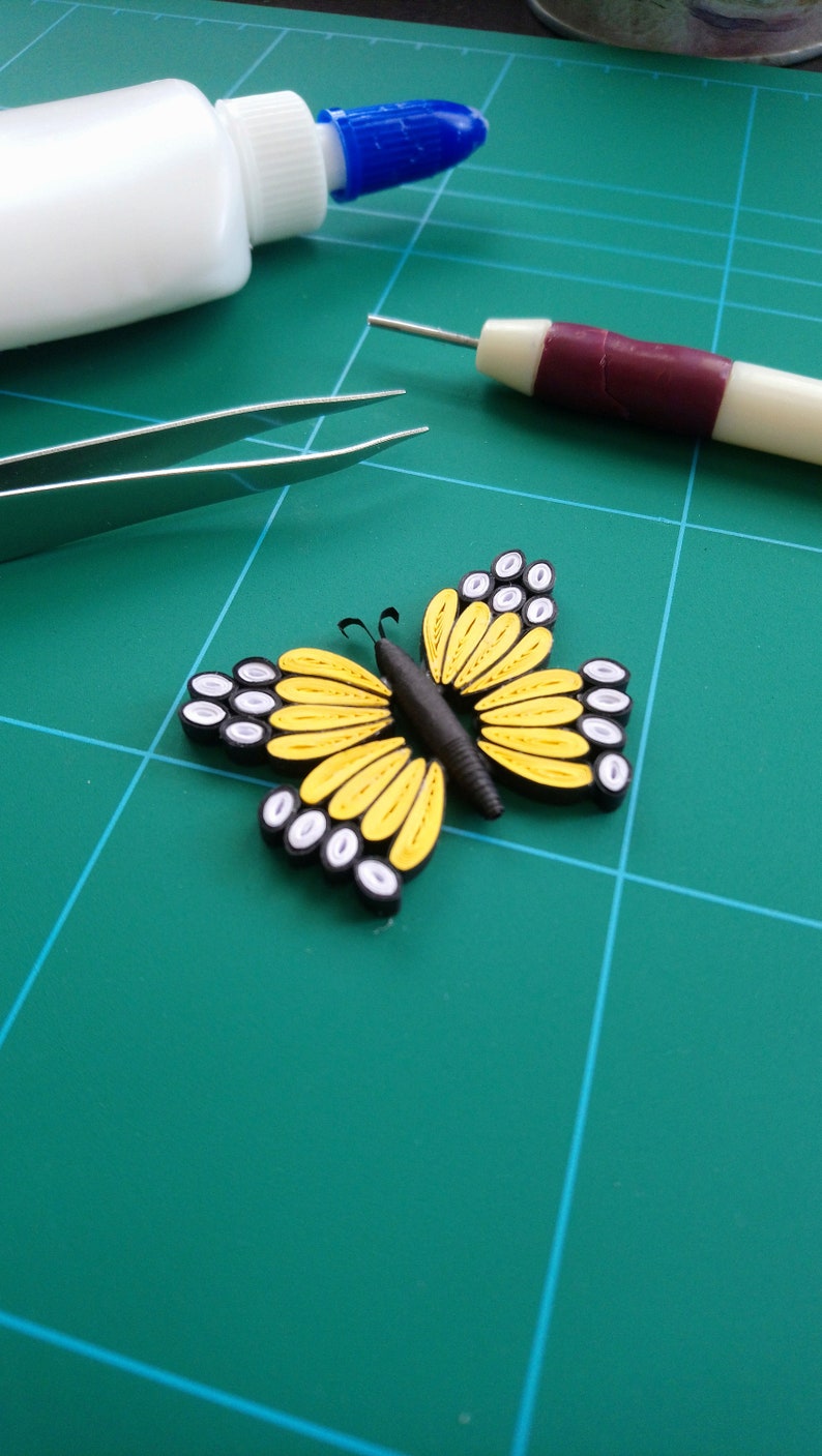 Quilling Butterfly Tutorial Step by Step Tutorial How to Etsy