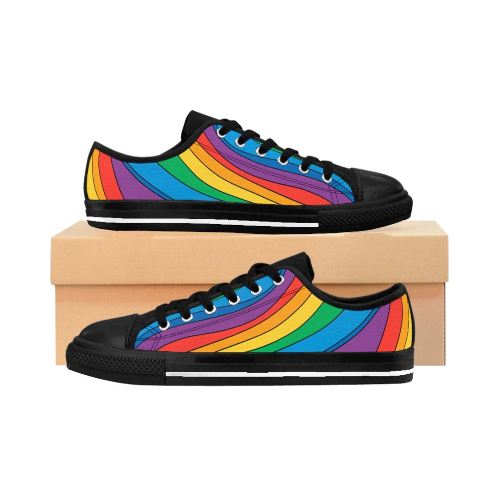 Rainbow shoes LGBTQ Pride shoes Rainbow sneakers Unisex Etsy