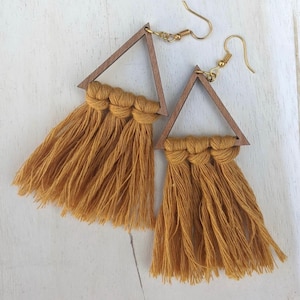 Boho Wooden Earrings