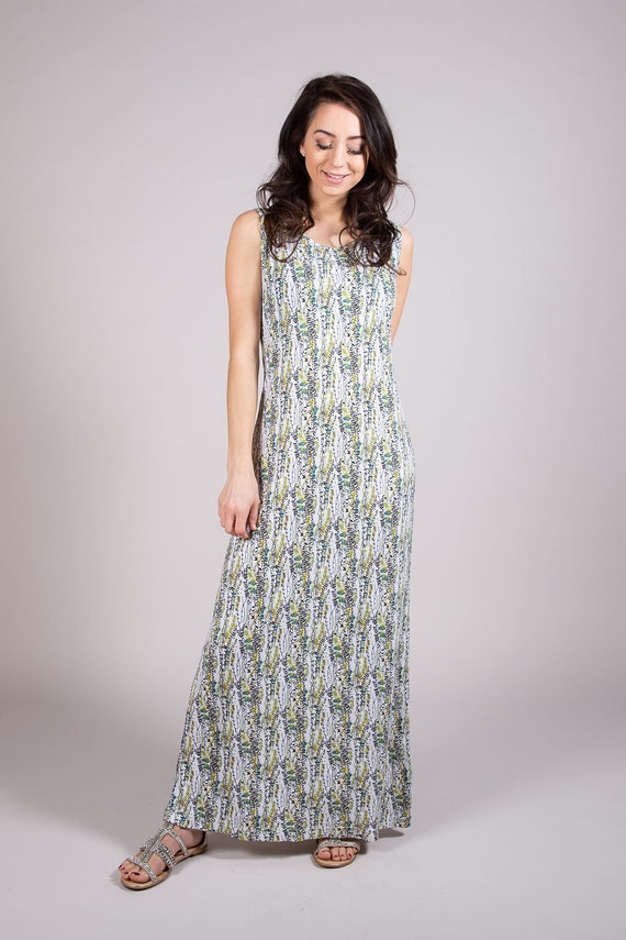 botanical maxi dress