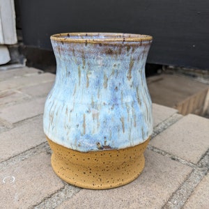 Handmade pottery flower vase, white ceramic vase, artisan gift, unique gift