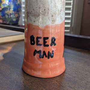 Large vintage beer stein, 16oz mug with handle, gift for him, gift for husband