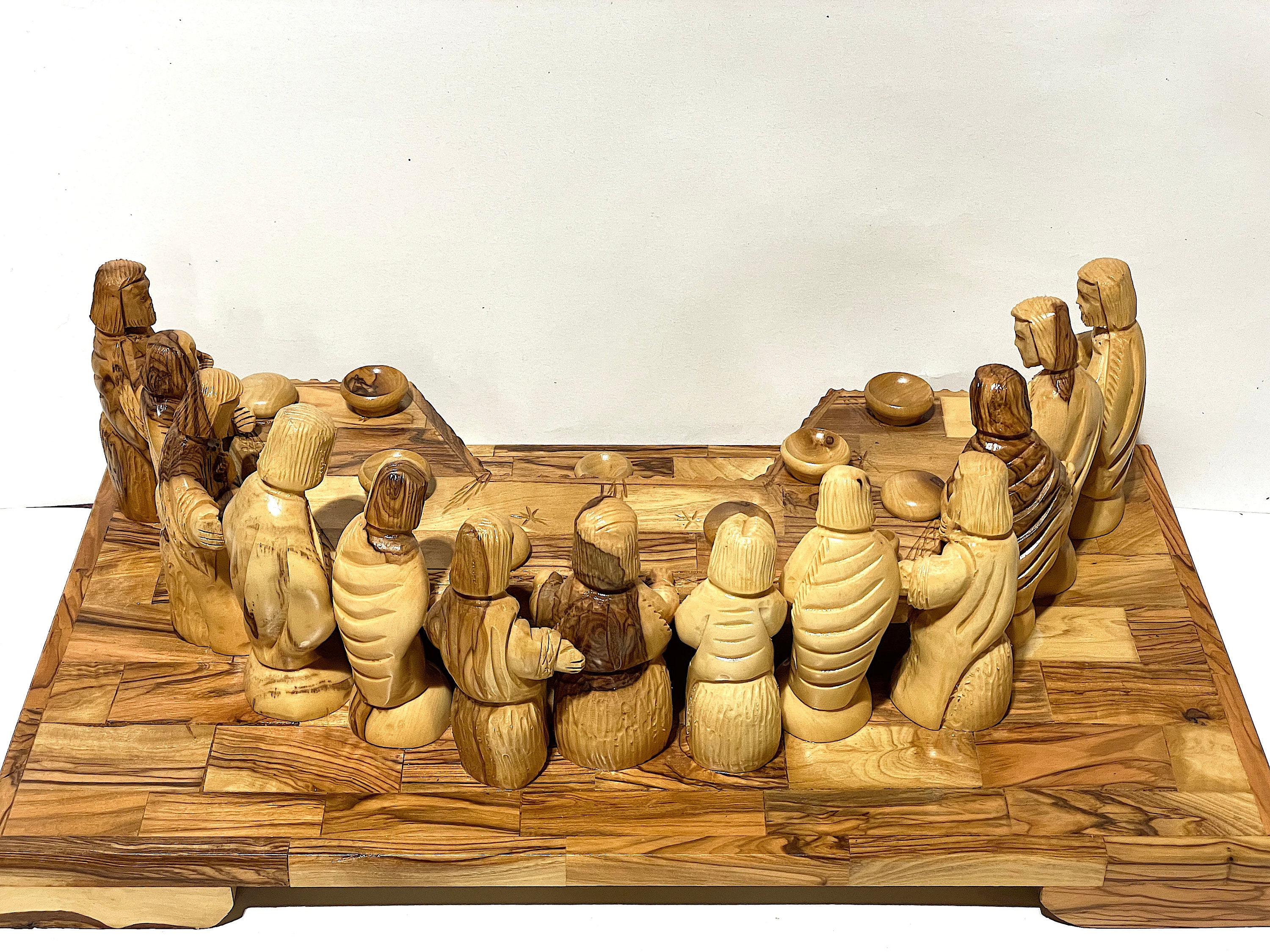 Olive Wood Hand Carved Last Supper | Etsy