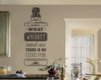 Whiskey Wall Decal Etsy