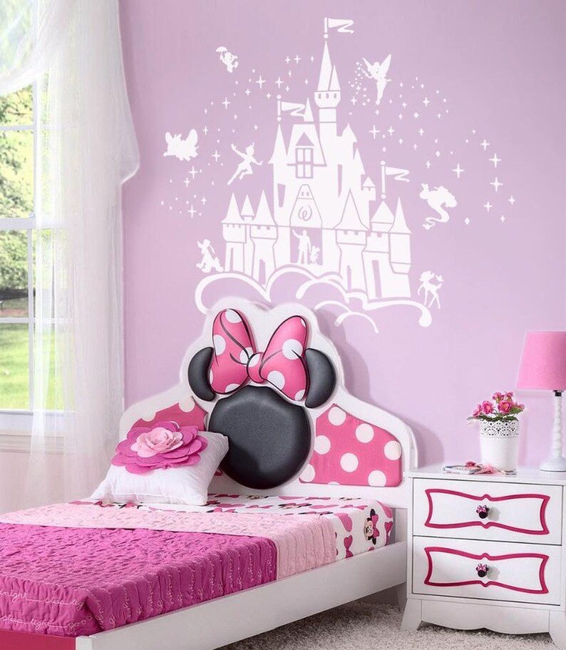 Disney Castle Characters Wall Sticker Art Decal Sticker Etsy