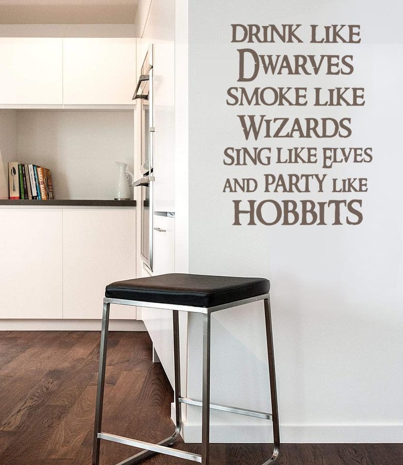 Wall Sticker Art Decal Vinyl Drink Like Dwarves