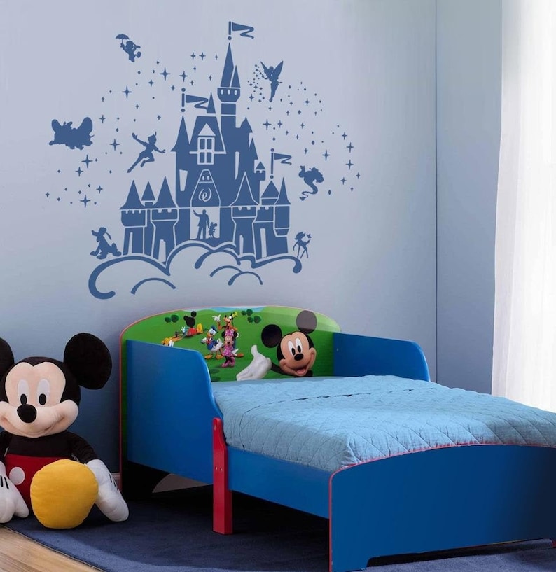 Disney Castle Characters Wall Sticker Art Decal Sticker Etsy