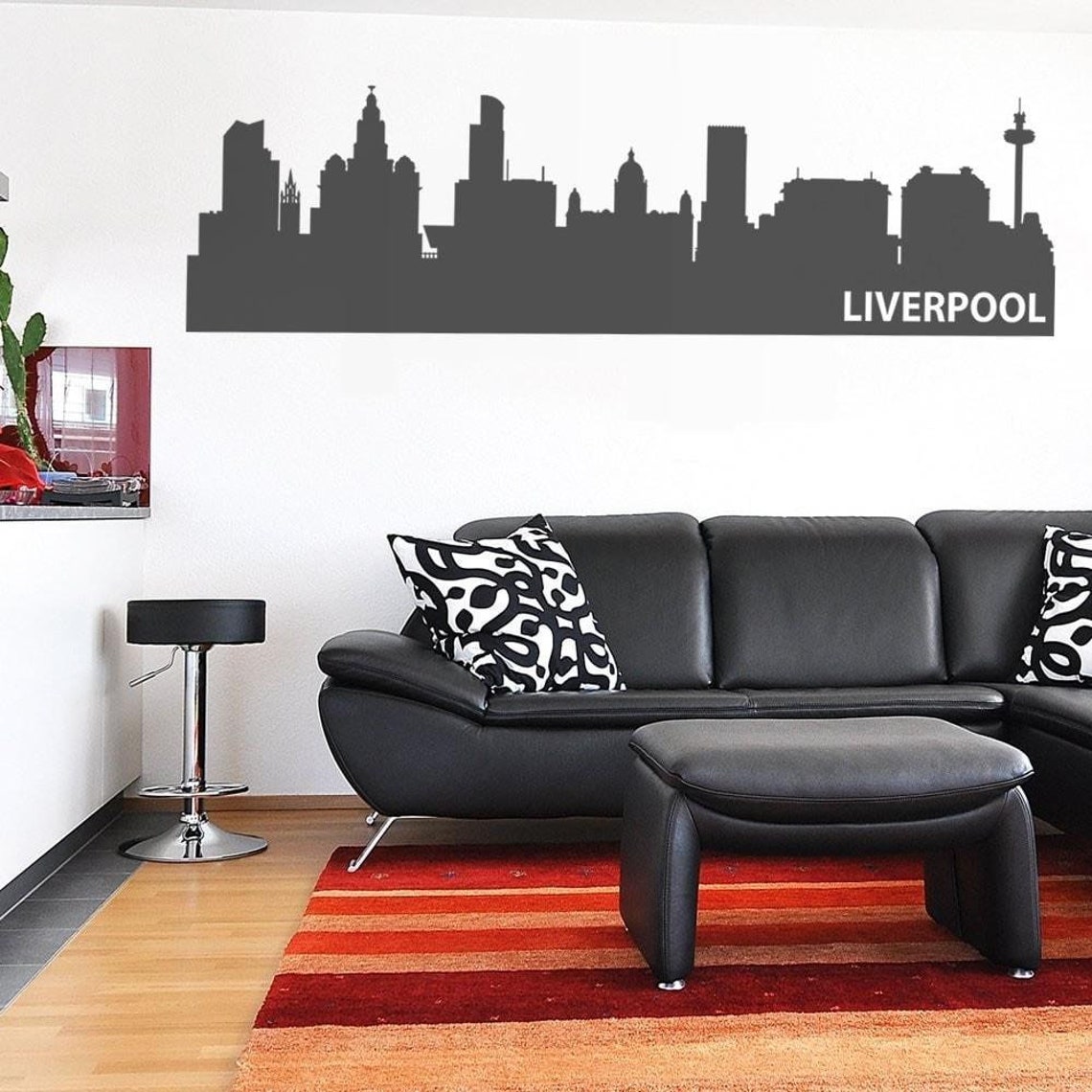 Liverpool Skyline Wall Sticker Art Decal Vinyl Etsy