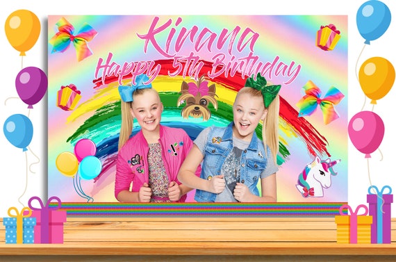 Jojo Siwa Birthday Backdrop Digital File Jojo Siwa Banner Jojo Siwa