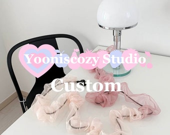 64Colors Handmade Cable Cover / Cord Cover / Cable Fabric Sleeve / Cord Organizer Fabric Sleeve for Phone / Organza fabric