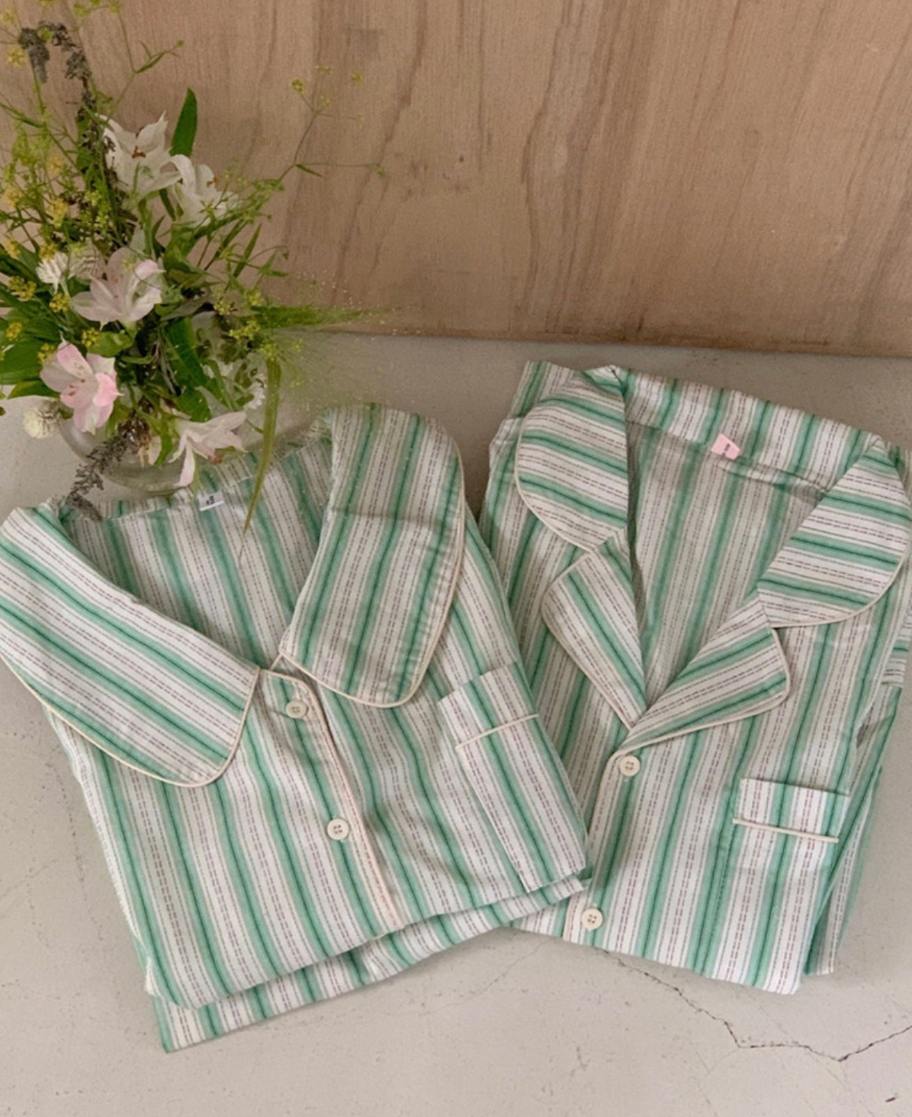 Green Stripe Pajamas Etsy Canada