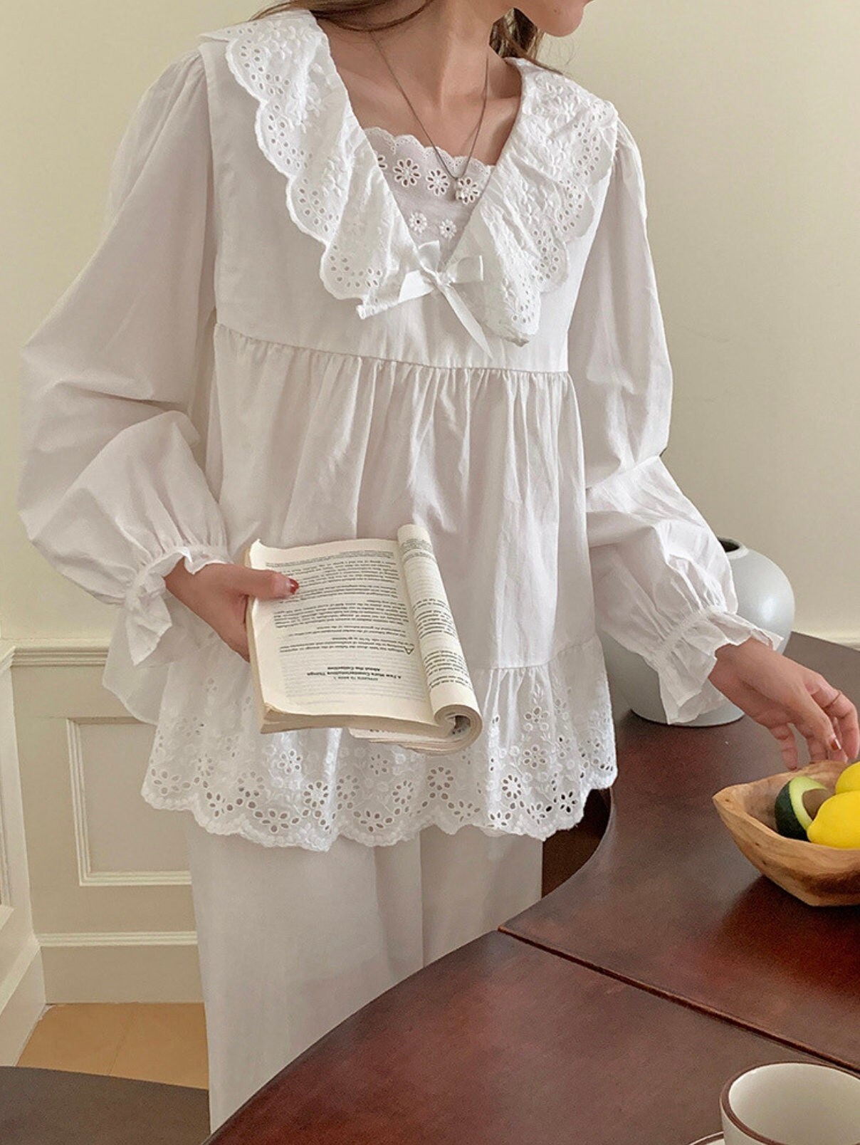Eyelet Pajamas Etsy UK