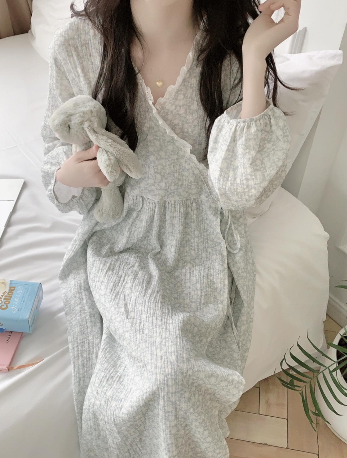 navy blue dress for baby girl TEAJOPSUU Cotton Nightgown for Women Fall Winter Casual Loose Nightdress  Long Sleeve Knee Length Cute Sleep Dress White