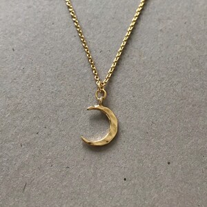 Mystic Moon necklace (small), dainty gold crescent moon jewelry, celestial necklace, layering necklace, gift for her