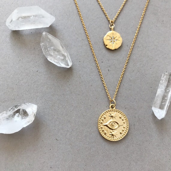 Spellbound Gold Evil Eye Necklace Best Friend Graduation Gift
