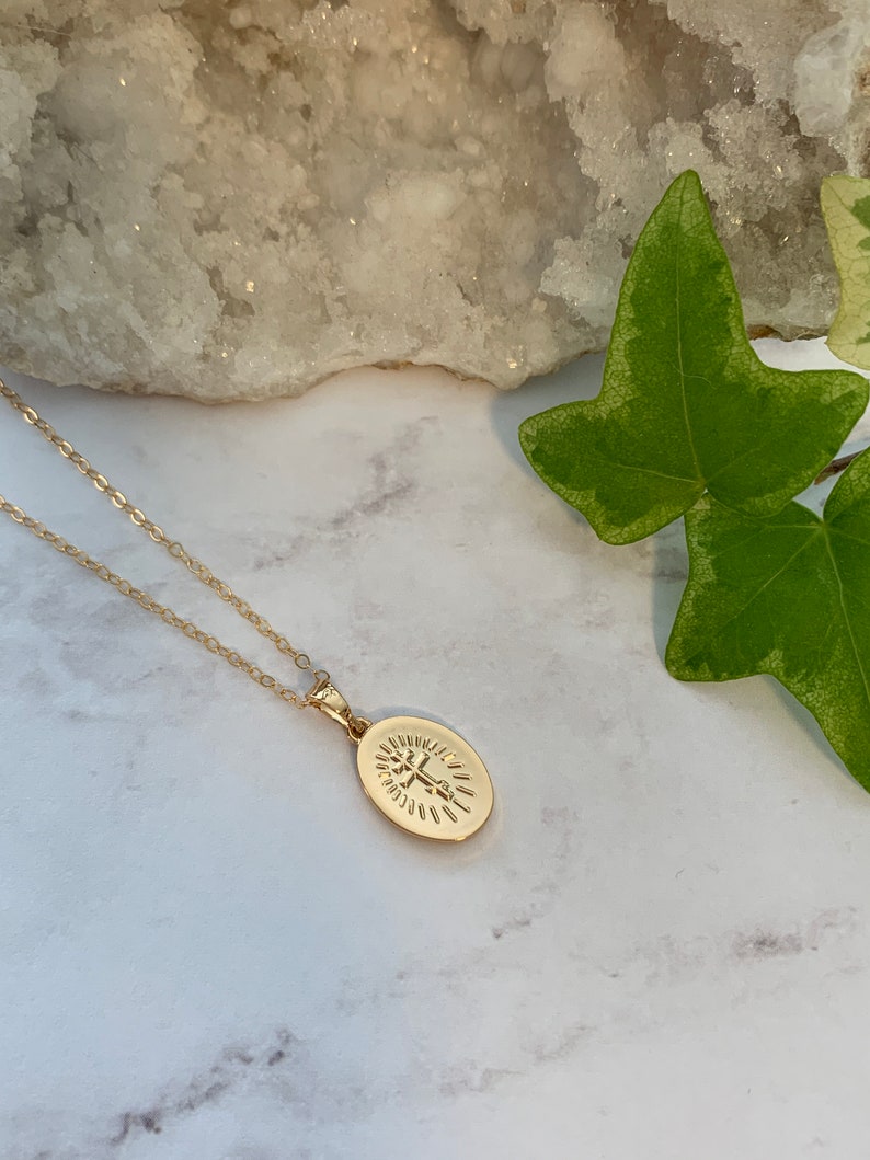 Gold Filled Saint Raphael Necklace St. Raphael Charm Pendant Etsy Canada