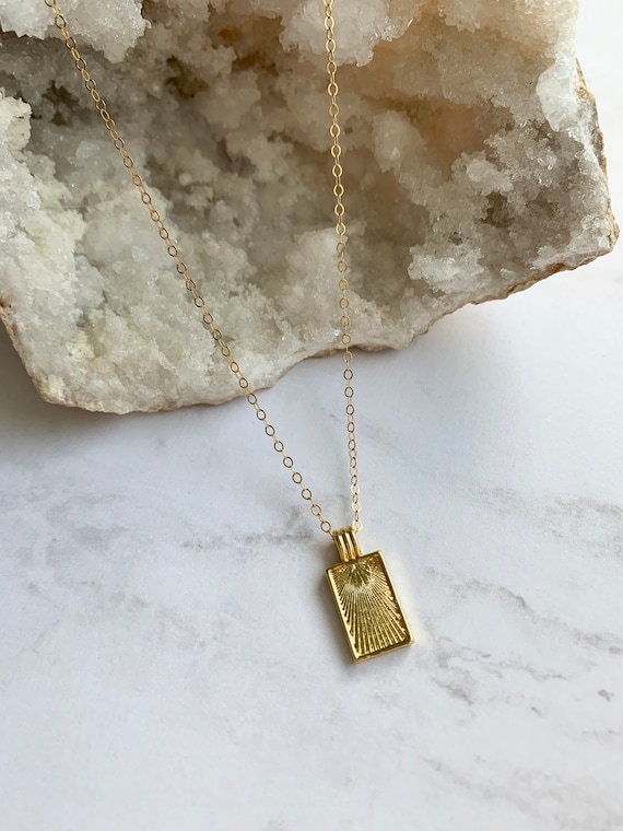 Gold Filled Rising Sun Medallion 