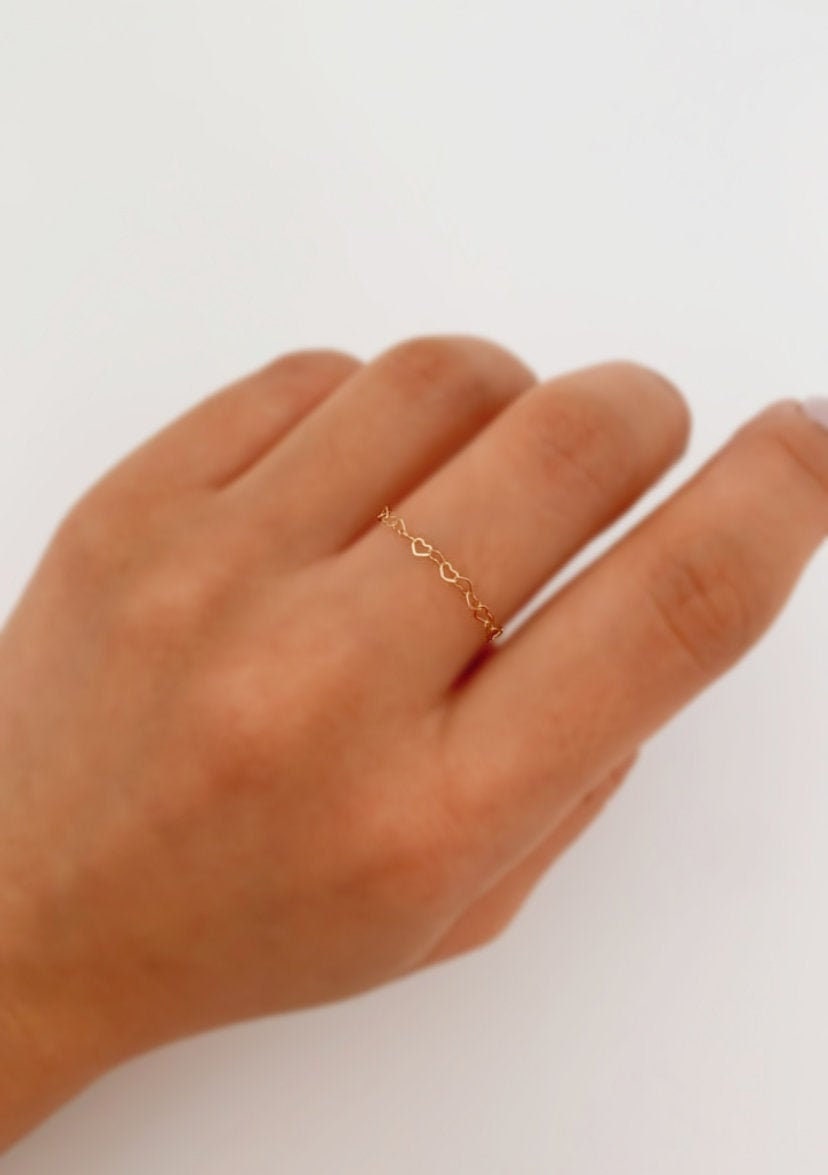 MILKFED. × LANIE MELTY HEART CHAIN RING MILKFED. × LANIE MELTY HEART CHAIN RING