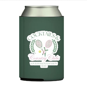 Personalized Cocktails & Country Clubs Can Cooler: Bachelorette Party Favor