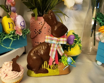 7.5" by 5.5" Faux Chocolate Bunny