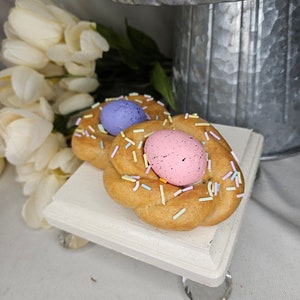 Faux Italian Easter Egg Bread/Tray Decor-Not Edible/Coffee Bar Decor/Hutch Decor/Kitchen Decor