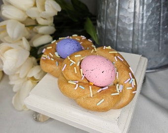 Faux Italian Easter Egg Bread/Tray Decor-Not Edible/Coffee Bar Decor/Hutch Decor/Kitchen Decor